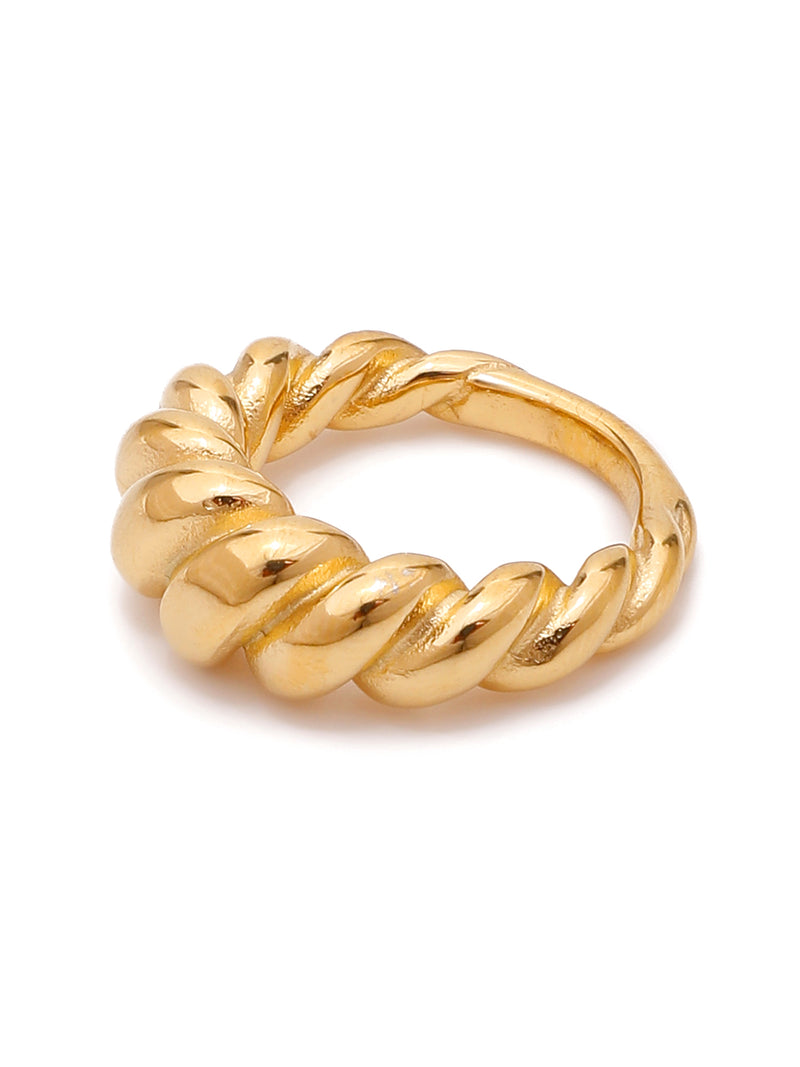 18k Gold-Plated Dome Style Water Drop Ring