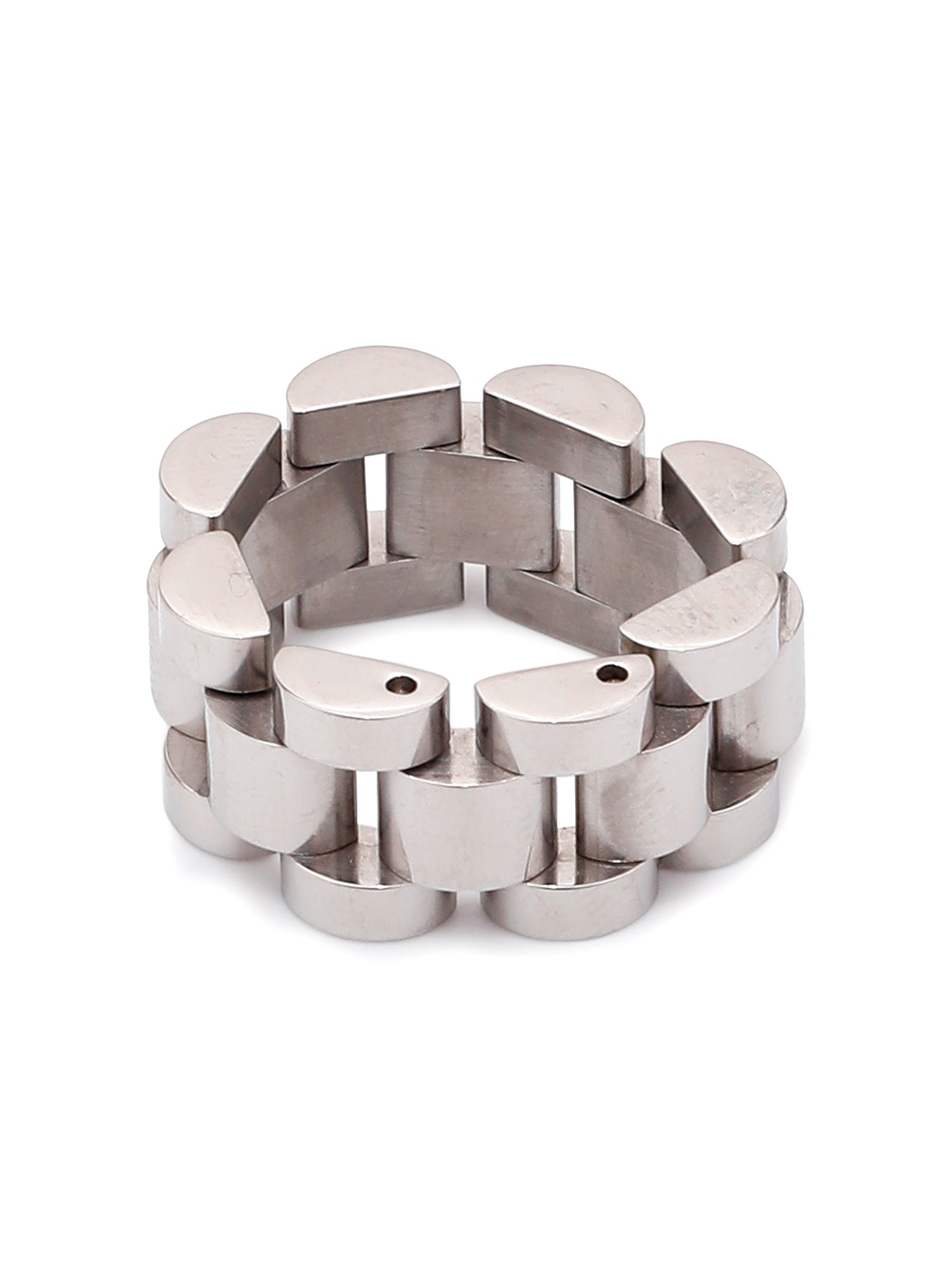 Luxury 18K Gold-Plated Chunky Link Chain Ring for Women | Bold Wide Strap Style