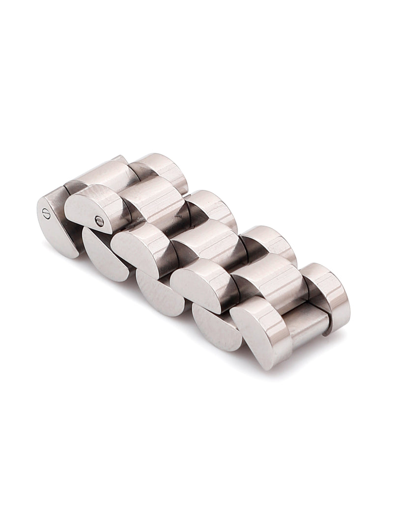 Chunky Silver Double Layered Formal Band Ring
