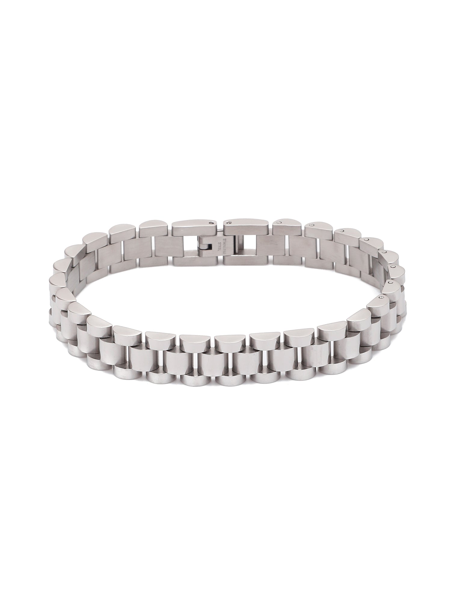 Classic Watchband Strap Bracelet – 18K Gold Plated Metal Elegance for Him & Her
