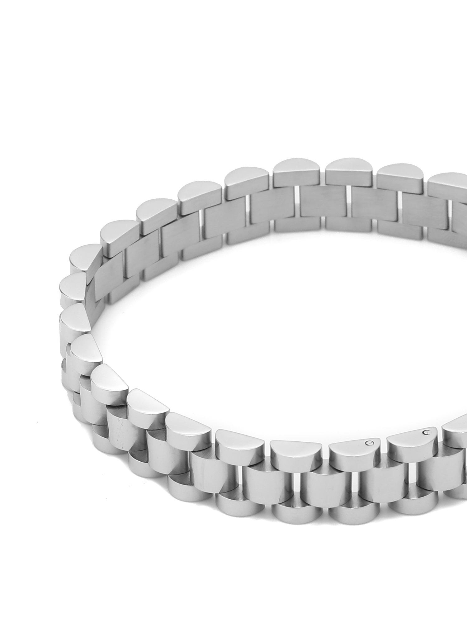 Metal Watch Band Strap Silver Bracelet