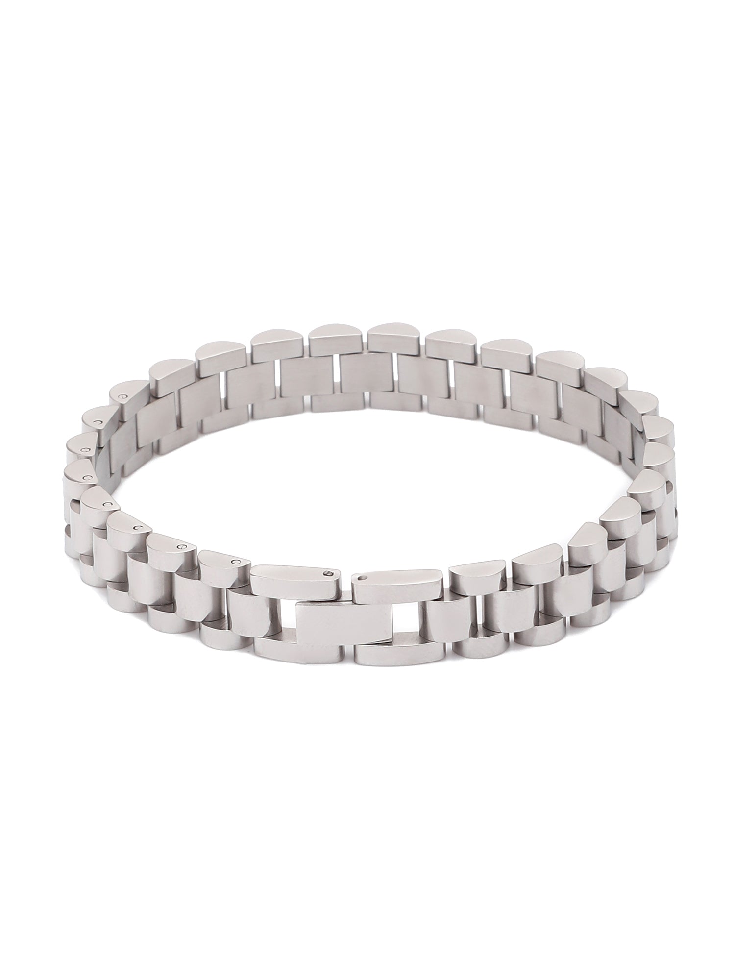 Classic Watchband Strap Bracelet – 18K Gold Plated Metal Elegance for Him & Her