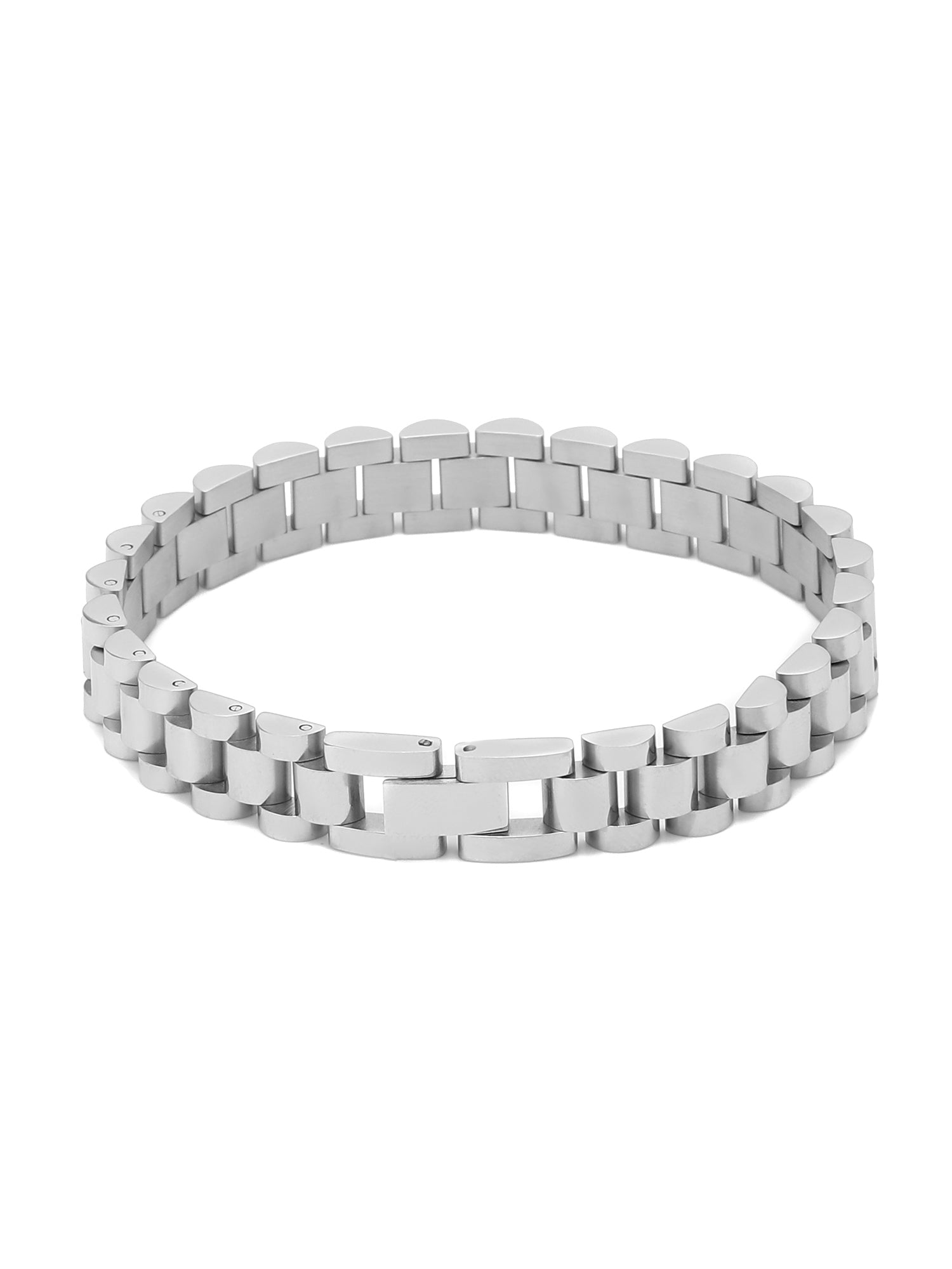 Metal Watch Band Strap Silver Bracelet