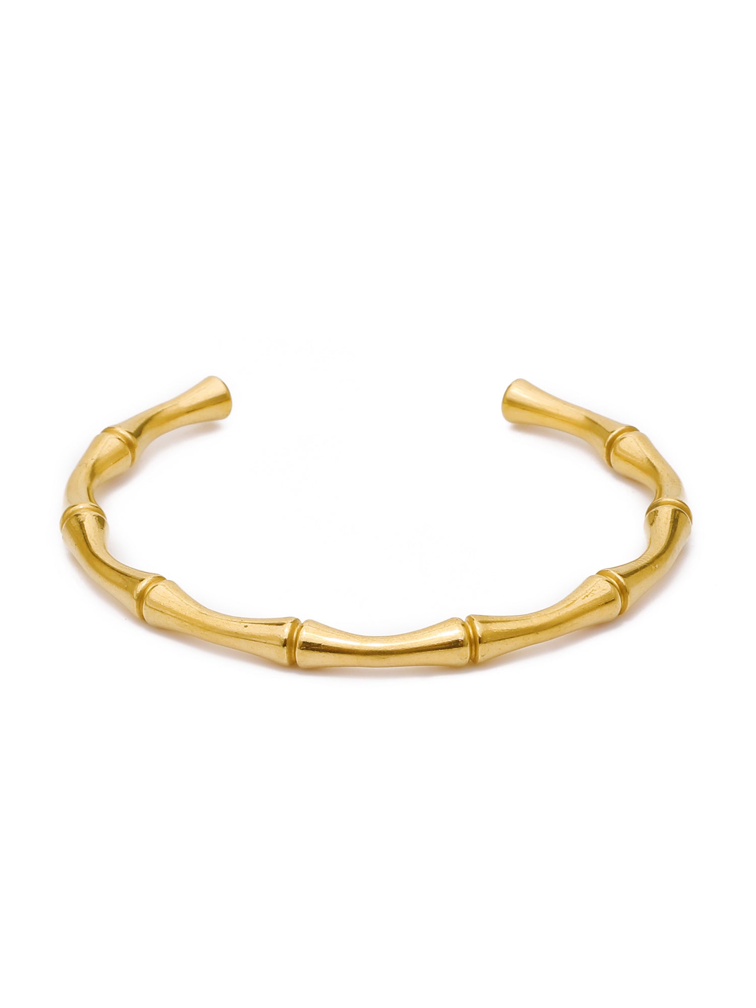 Retro Bamboo Bangle Bracelet – 18K Gold Plated