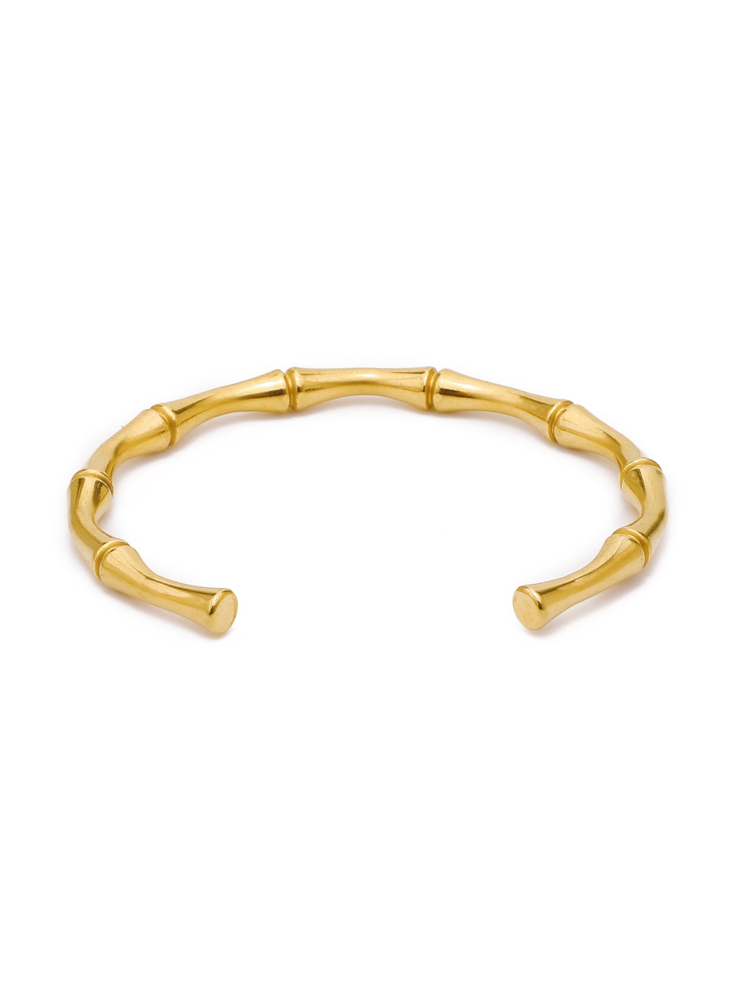 Retro Bamboo Bangle Bracelet – 18K Gold Plated